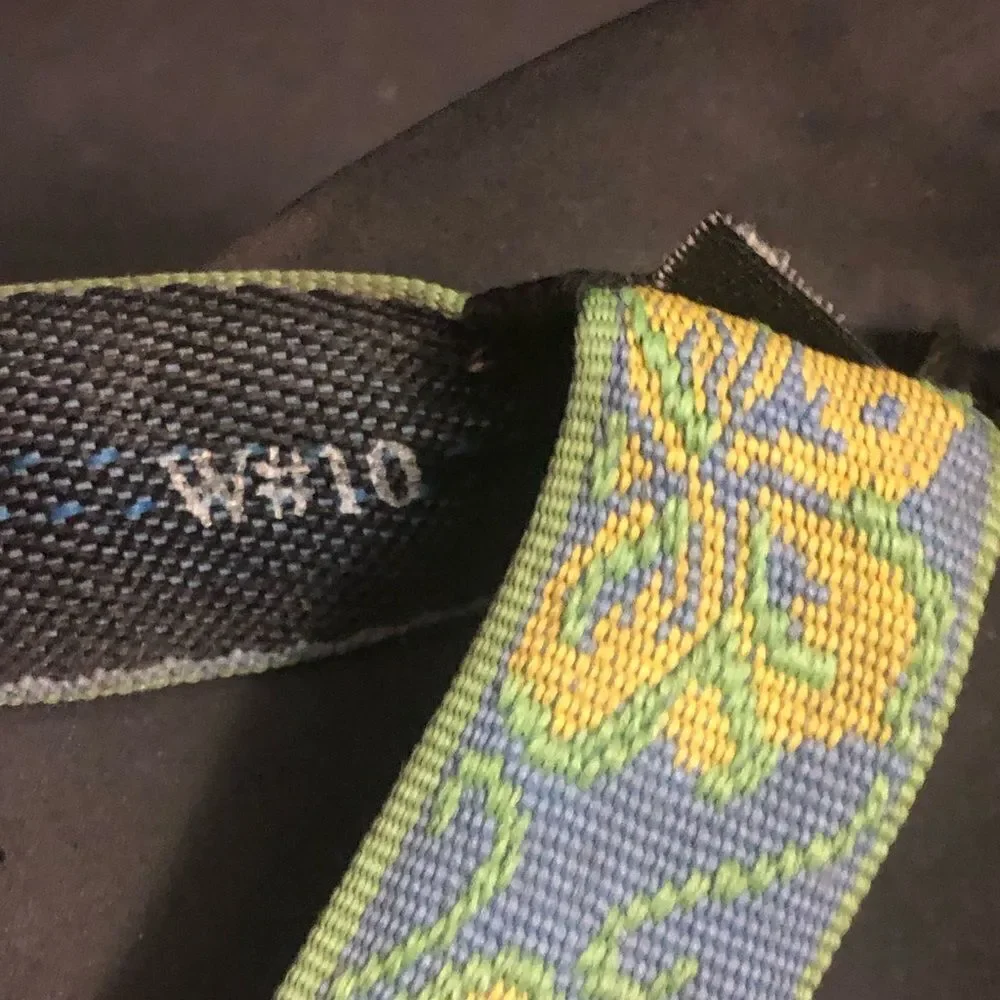 Teva Mush Low Heel Height Thong Sandals Blue Yellow Green Floral  Women’s 10